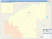 Jeff Davis County Wall Map Color Cast Style